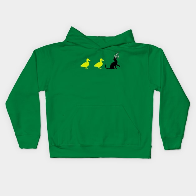 Duck Duck Kitty Kids Hoodie by Level20Entertainment